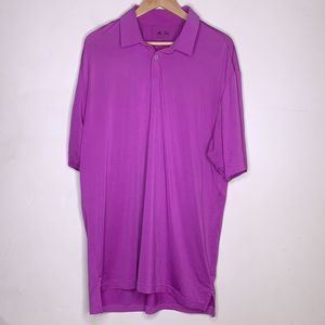 Adidas Climalite Casual Short Sleeve Polo Shirt Large Purple
